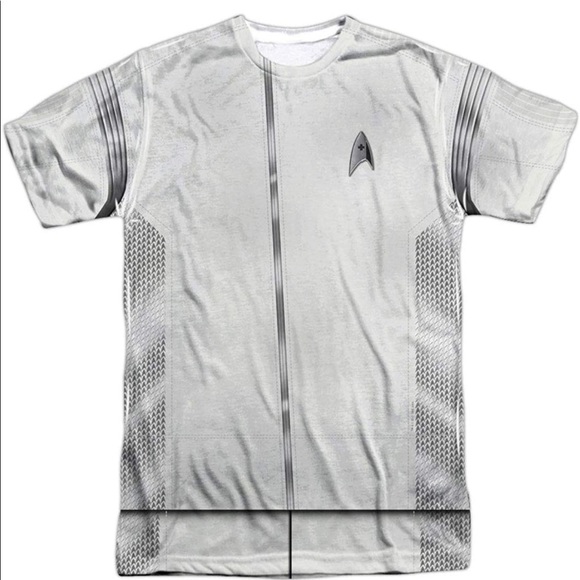 Popfunk Classic Star Trek Discovery Uniform T Shirt- Adult Short Sleeve T Shirt - Picture 2 of 3